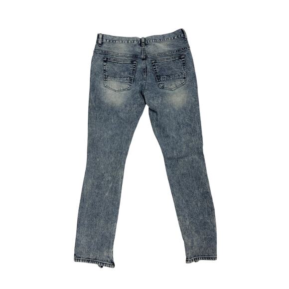 Pac Sun Distressed Stacked Skinny Ripped Knees Jeans - Size 29/30 - Picture 3 of 7